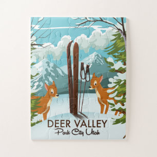 Puzzle Deer Valley Park City Utah ski poster Voyage