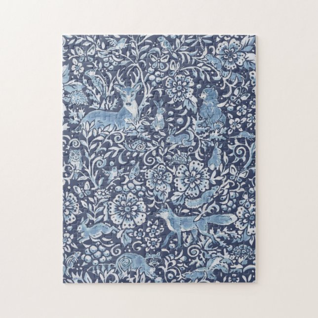 Puzzle Défi Bois Animal Bleu & Blanc Nature (Vertical)