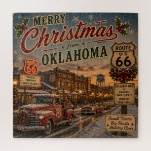 Puzzle Défi de Noël de la route 66 en Oklahoma