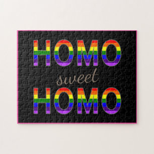 Puzzle Défi rose homo doux homo gai drôle de frontière