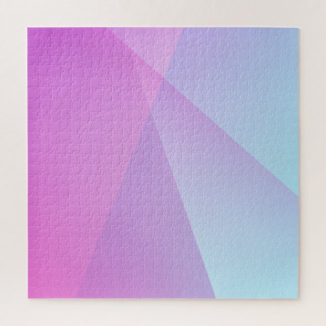Puzzle Dégradé géométrique ombré bleu violet abstrait (Vertical)