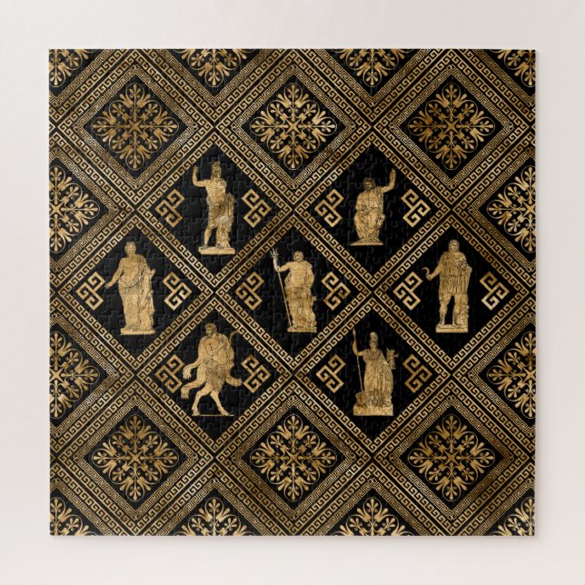 Puzzle Déités grecques et méandre ornement clé (Vertical)