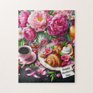 Puzzle Déjeuner du jour de la fête des mères Pink Peony