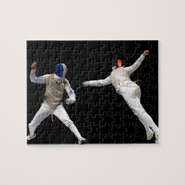 Puzzle Déjeuner et parade d'escrime olympique (Horizontal)