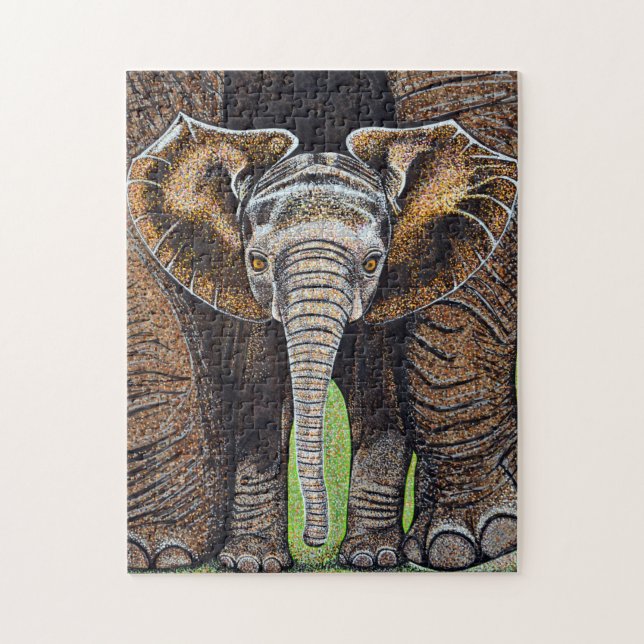 Puzzle d'éléphant de bébé (Vertical)