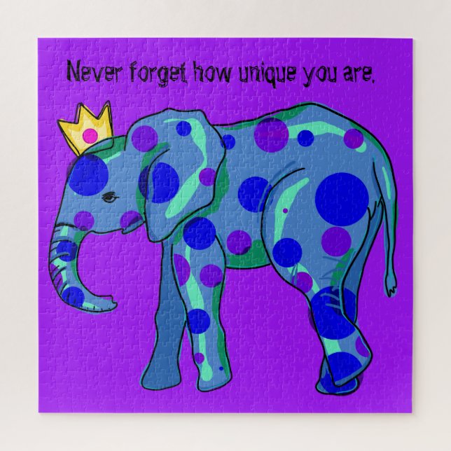 Puzzle d'éléphant unique (Vertical)