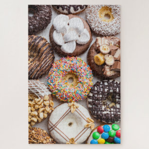 Puzzle Délicieux beignets sucrés et savoureux Traitements