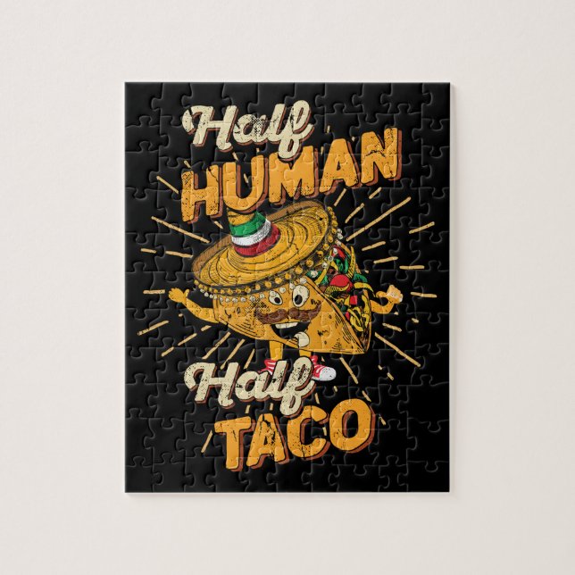 Puzzle Demi de taco à moitié humain mardi Cinco De Mayo (Vertical)