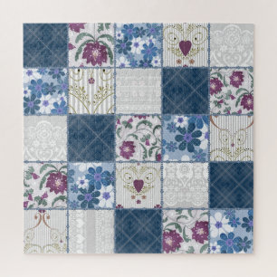 Puzzle Dentelle florale : Patchwork Arrière - plan sans c