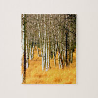 puzzle denteux d'arbres de tremble