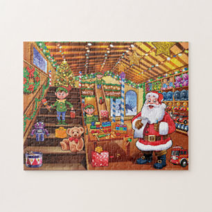Puzzle denteux d'atelier de jouet de Noël de Pèr