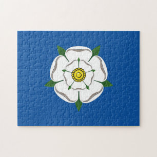 Puzzle denteux de rose blanc de Yorkshire