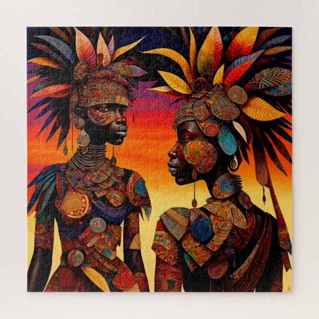 Puzzle der Afrikanerin (Vertikal)