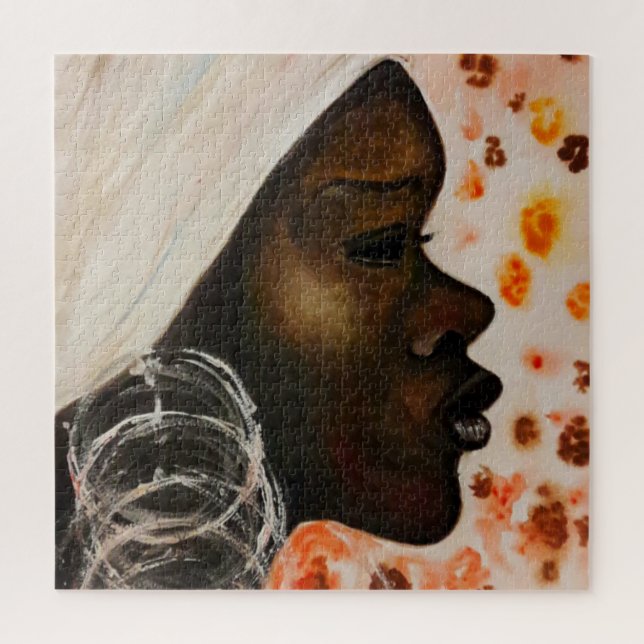 Puzzle der afrikanischen Schönheit - Gemälde an we (Vertikal)