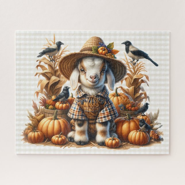 Puzzle der Herbsttiere (Horizontal)