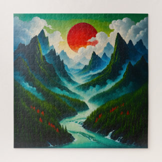 Puzzle der japanischen Landschaft