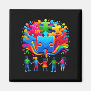 Puzzle der niedlichen Autismus-Sensibilisierung Magnet