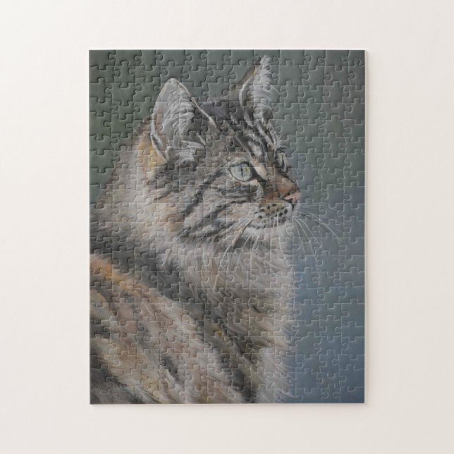Puzzle der Reproduktion langhaariger Katzen (Vertikal)