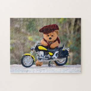 Puzzle Der Teddy Biker  -