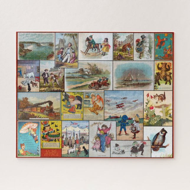 Puzzle der Vintagen KINDERBUCHFÜHRUNG (Horizontal)
