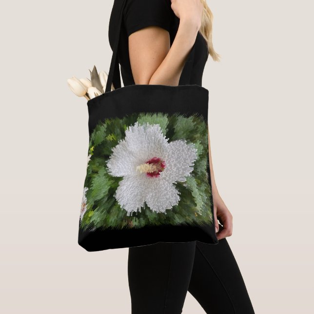 Puzzle der weißen Blume Tasche (Von Nahem)