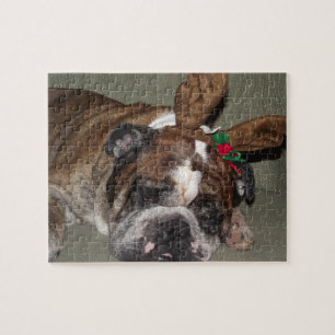 Puzzle des Bulldoggenwelpenrens