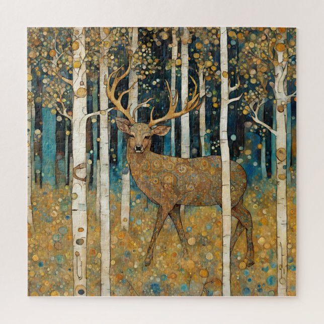 Puzzle des cerfs de forêt dorée (Vertical)
