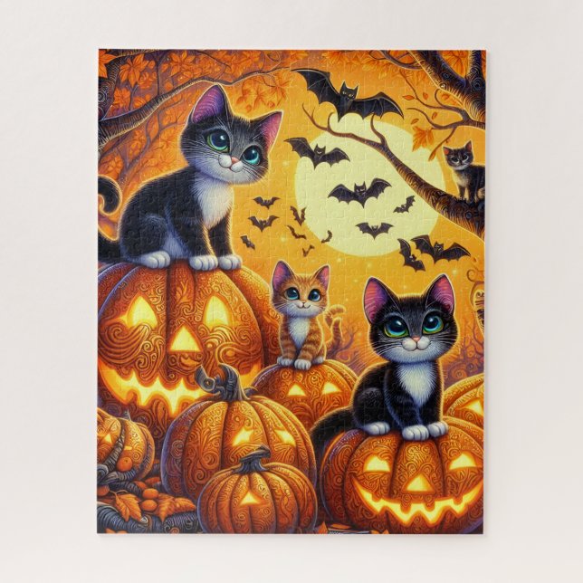Puzzle des chats d'Halloween (Vertical)