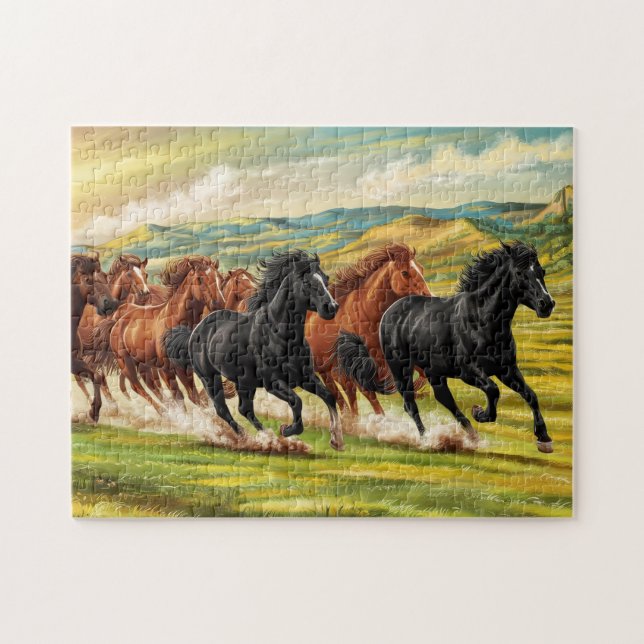 Puzzle des Chevaux sauvages (Horizontal)