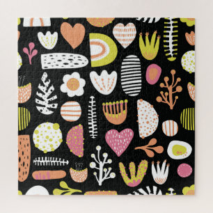 Puzzle Des enfants abstraits colorés sans couture motif.
