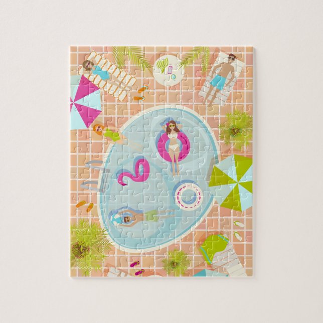 Puzzle Des filles et des garçons du bikini jouant au jeu  (Vertical)