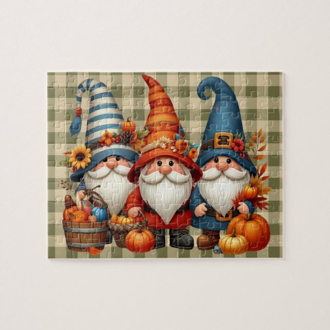 Puzzle des Gnomes d'automne (Horizontal)