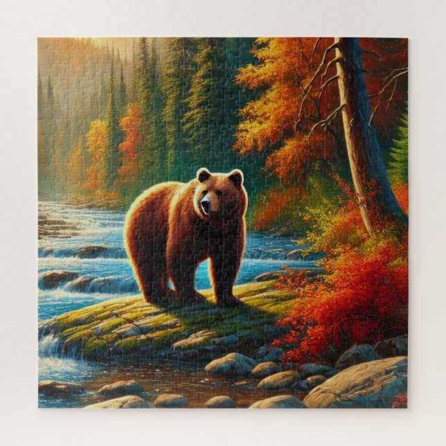 Puzzle des Herbstbären (Vertikal)