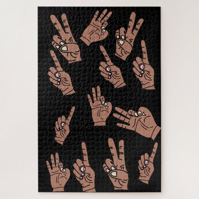 Puzzle des mains de comptage (Vertical)