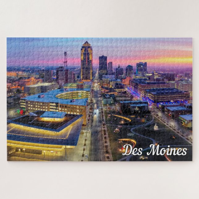 Puzzle Des Moines, Iowa, États-Unis (Horizontal)