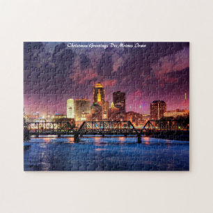 Puzzle Des Moines Iowa.voeux de Noël