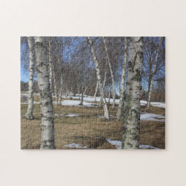 Puzzle des oiseaux blancs d'hiver