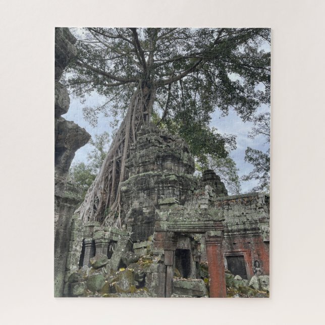 Puzzle Des racines cultivées sur Temple Ta Prohm Cambodge (Vertical)