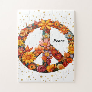 Puzzle des signes de paix avec Faux Stars & Flower