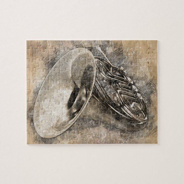 Puzzle Des sons de musique. Trompette (Horizontal)