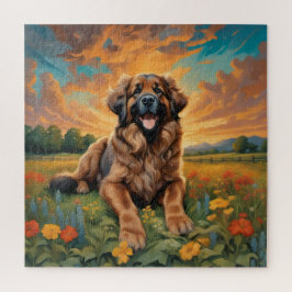 Puzzle des spielerischen Leonberger Hundes für Tie