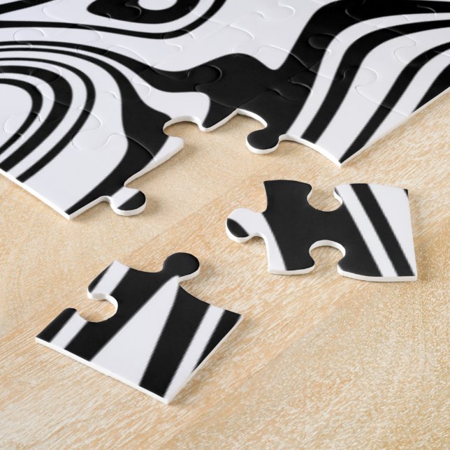 Puzzle des vagues Abstraites - Couleurs personnali (Côté)