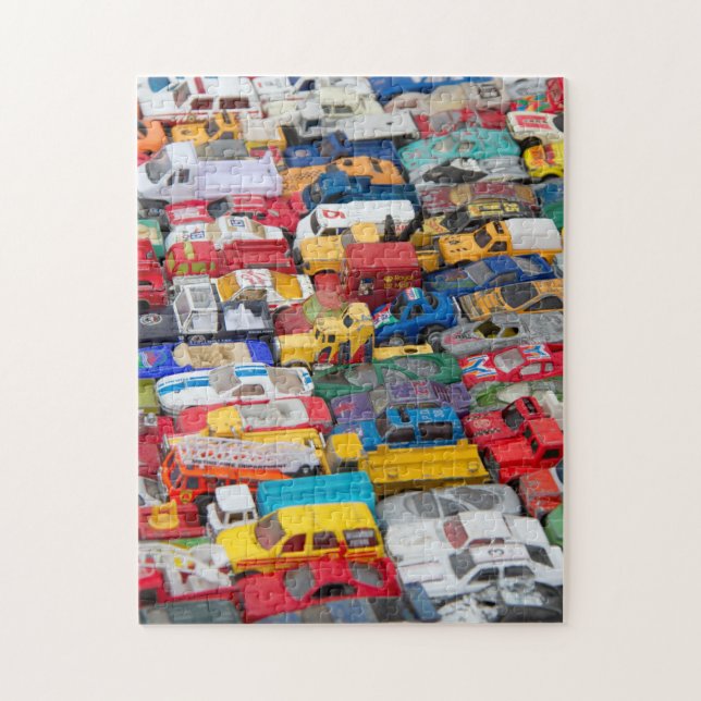 Puzzle des voitures et des camions de jouets (Vertical)