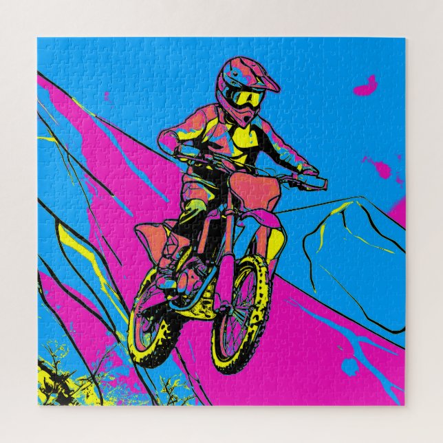 Puzzle Descente Mountain Run - Motocross Rider (Vertical)