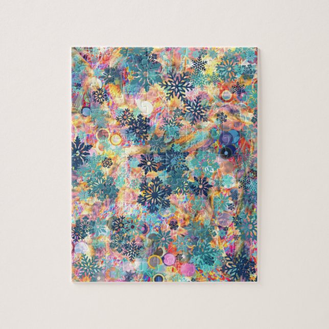 Puzzle Design extrêmement mixte avec des flocons de neige (Vertical)