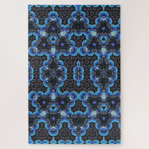 Puzzle Design kaléidoscope bleu/noir/violet