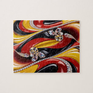 Puzzle Design moderne abstrait Couleurs belges