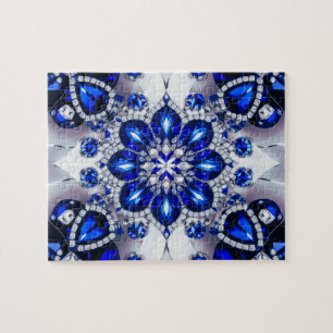Puzzle Design moderne abstrait Couleurs Bleues Bla
