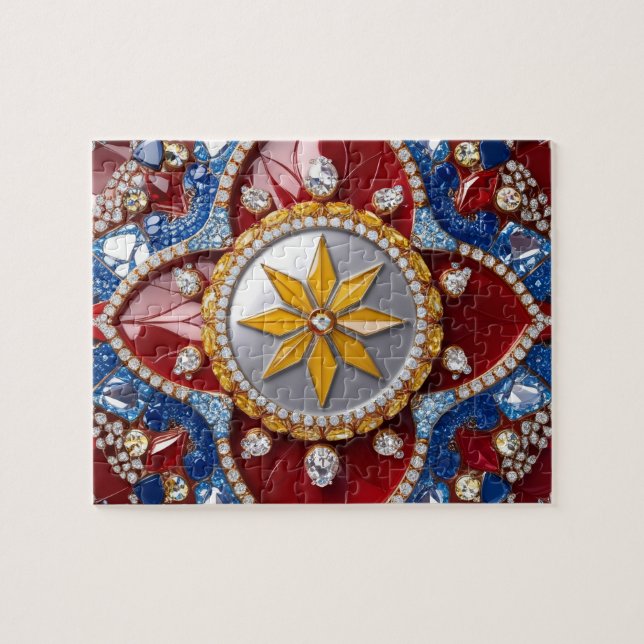 Puzzle Design moderne abstrait Couleurs colombienn (Horizontal)