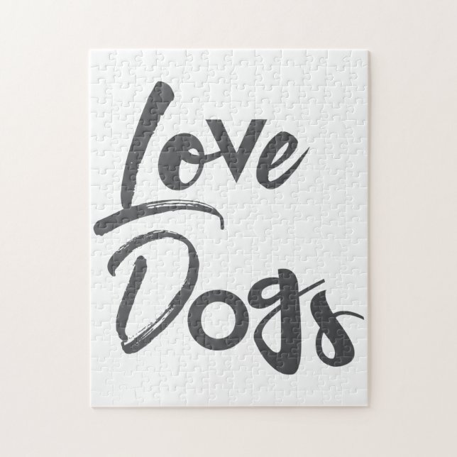 Puzzle Design moderne, simple, urbain, cool de Love Dogs (Vertical)